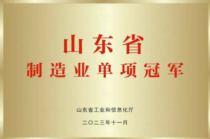 3.山东省制造业单项冠军
